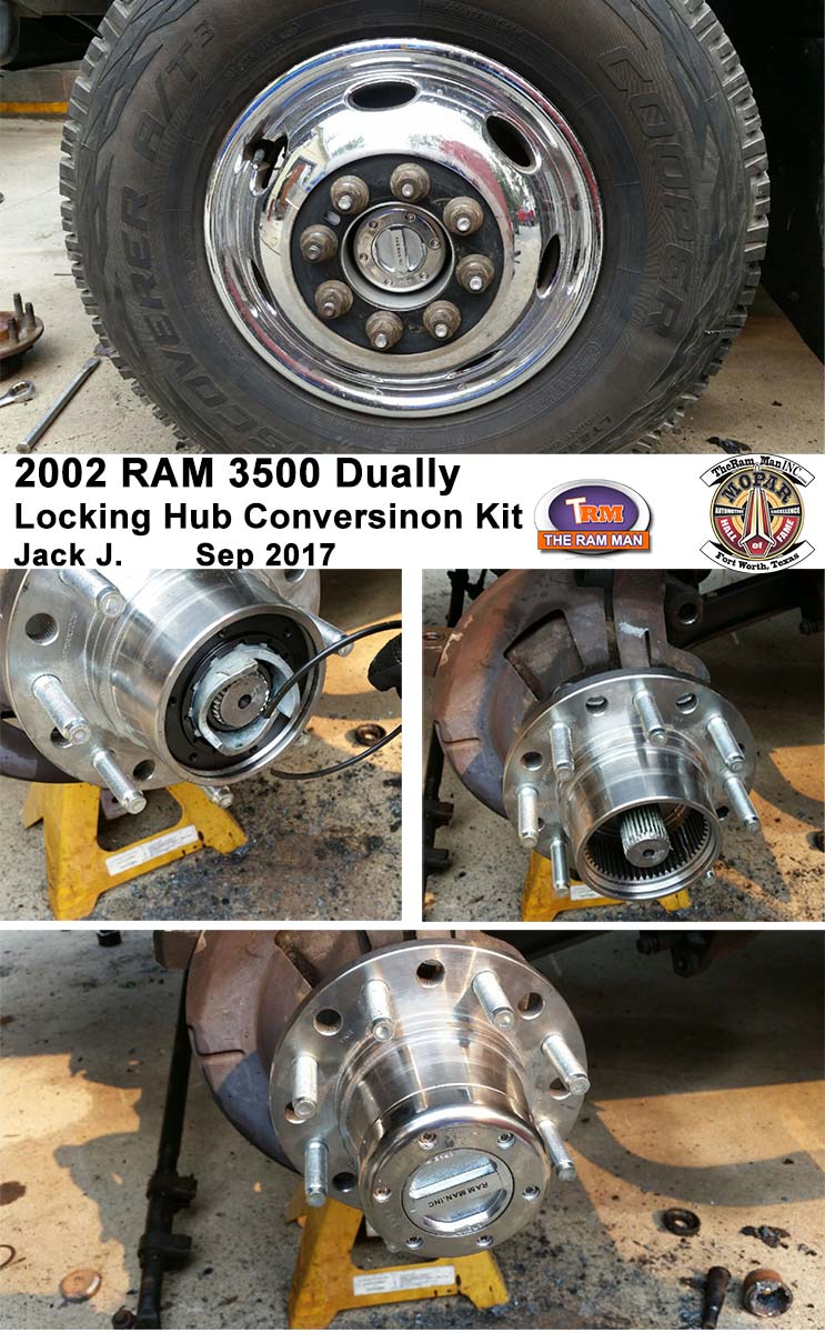 Ram Man / Shop / 20002002 Dodge Ram 3500 (SRW) Manual Locking Hub