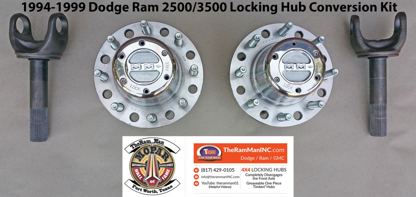 Ram Man / Shop / 19941999 Dodge Ram 2500 Manual Locking Hub Conversion Kit