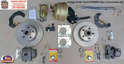 1949-1953 DODGE B100 FRONT POWER DISC BRAKE CONVERSION KIT - 11.75 Standard Rotors