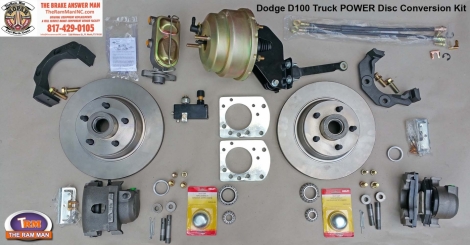 1961-1971 Dodge D100 Truck Front POWER Disc Brake Conversion Kit - 11.75