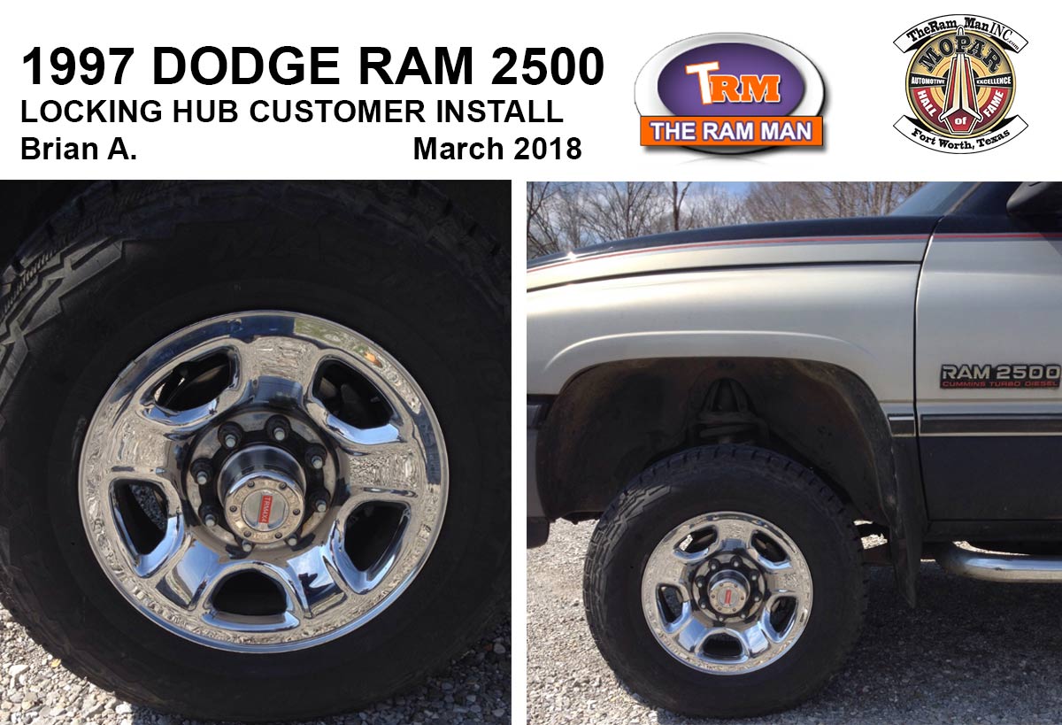 Ram Man / Shop / 19941999 Dodge Ram 2500 Manual Locking Hub Conversion Kit