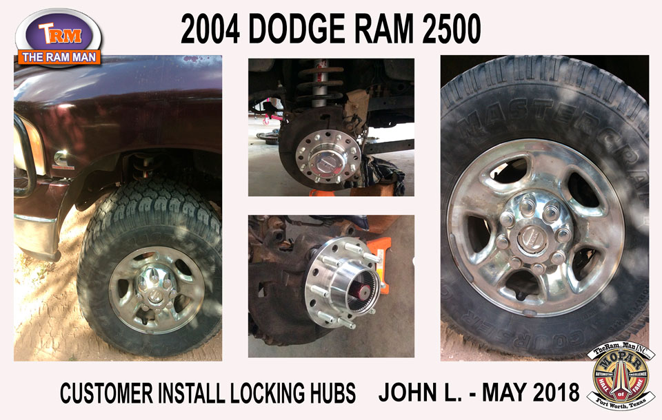 Ram Man / Shop / 20032008 Dodge Ram 2500 Manual Locking Hub Conversion Kit
