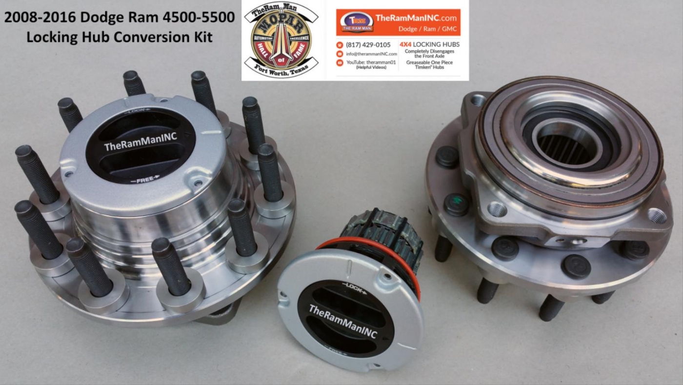 Ram Man Shop 2008 2019 Dodge Ram 4500 And 5500 Manual Locking Hub Conversion Kit 