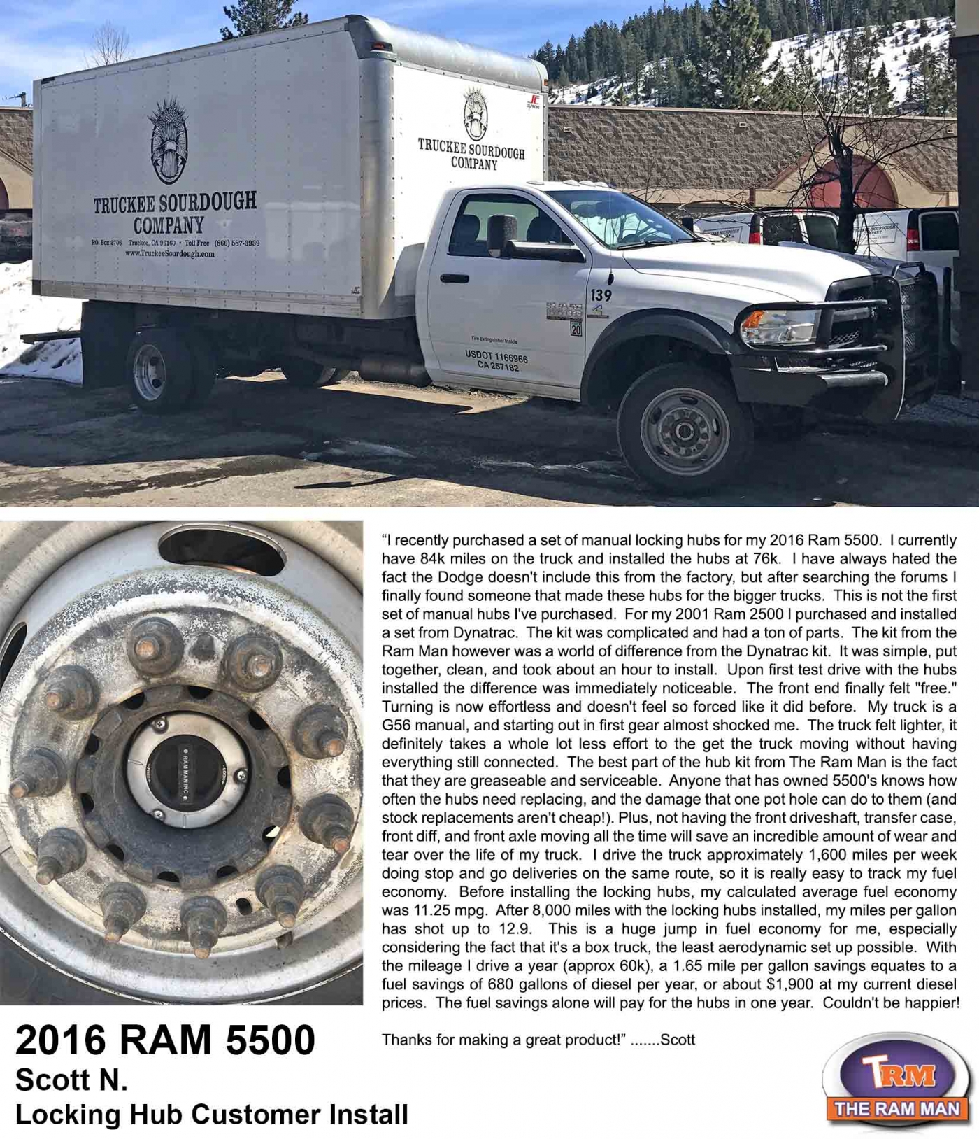 Ram Man / Shop / 20082019 Dodge Ram 4500 & 5500 Manual Locking Hub