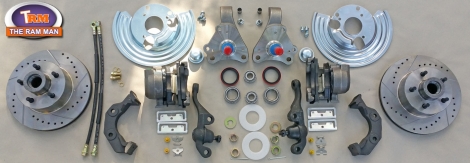 A-BODY (1966-1972) FRONT DISC KIT (Drilled and Slotted Rotors) 4