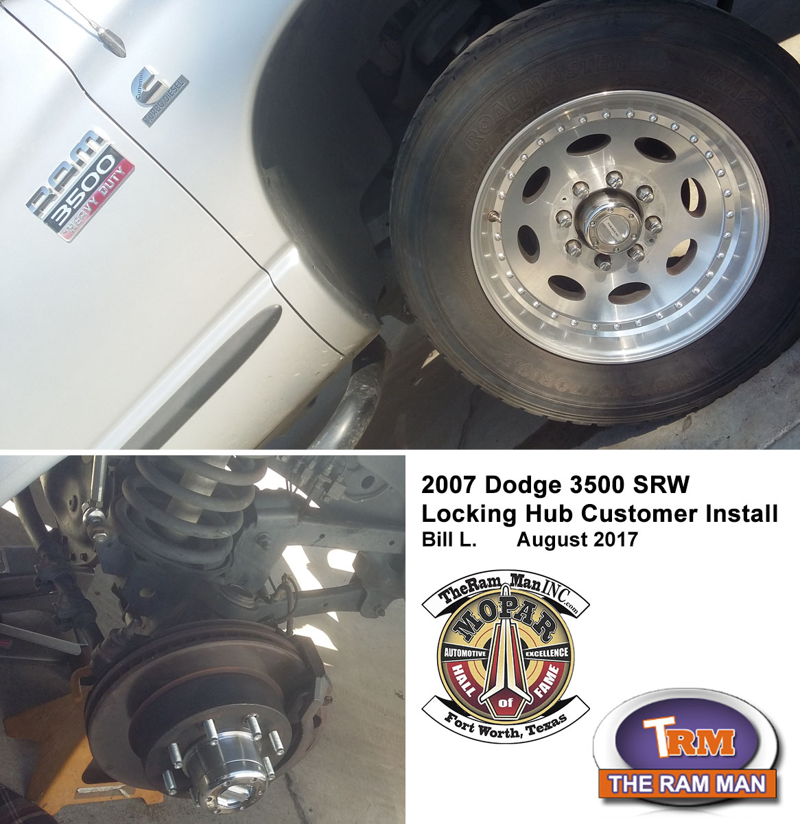 Ram Man / Shop / 20032008 Dodge Ram 3500 (SRW) Manual Locking Hub