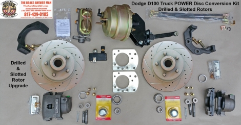 1961-1971 DODGE D100 FRONT POWER DISC BRAKE CONVERSION KIT - 11.75